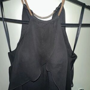 Elegant black gold chain dress